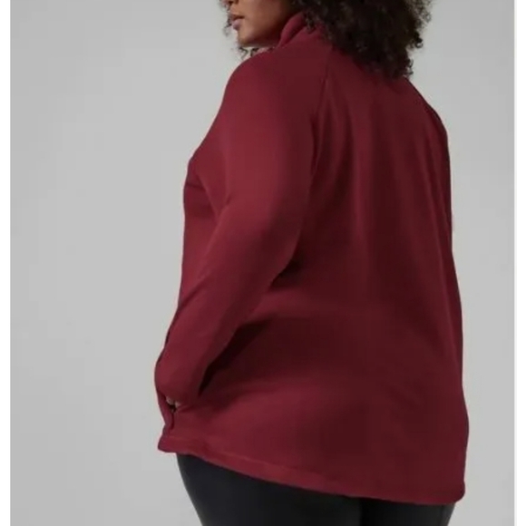 Athleta Cozy Karma Asym Pullover 2X Decadent Red - Picture 2 of 12